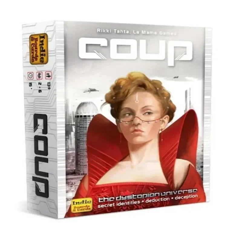 Indie-Boards und Karten |   Coup |   Kartenspiel |   Ab 14 Jahren |   2-6 Spieler |   15-Minuten-Spielzeit