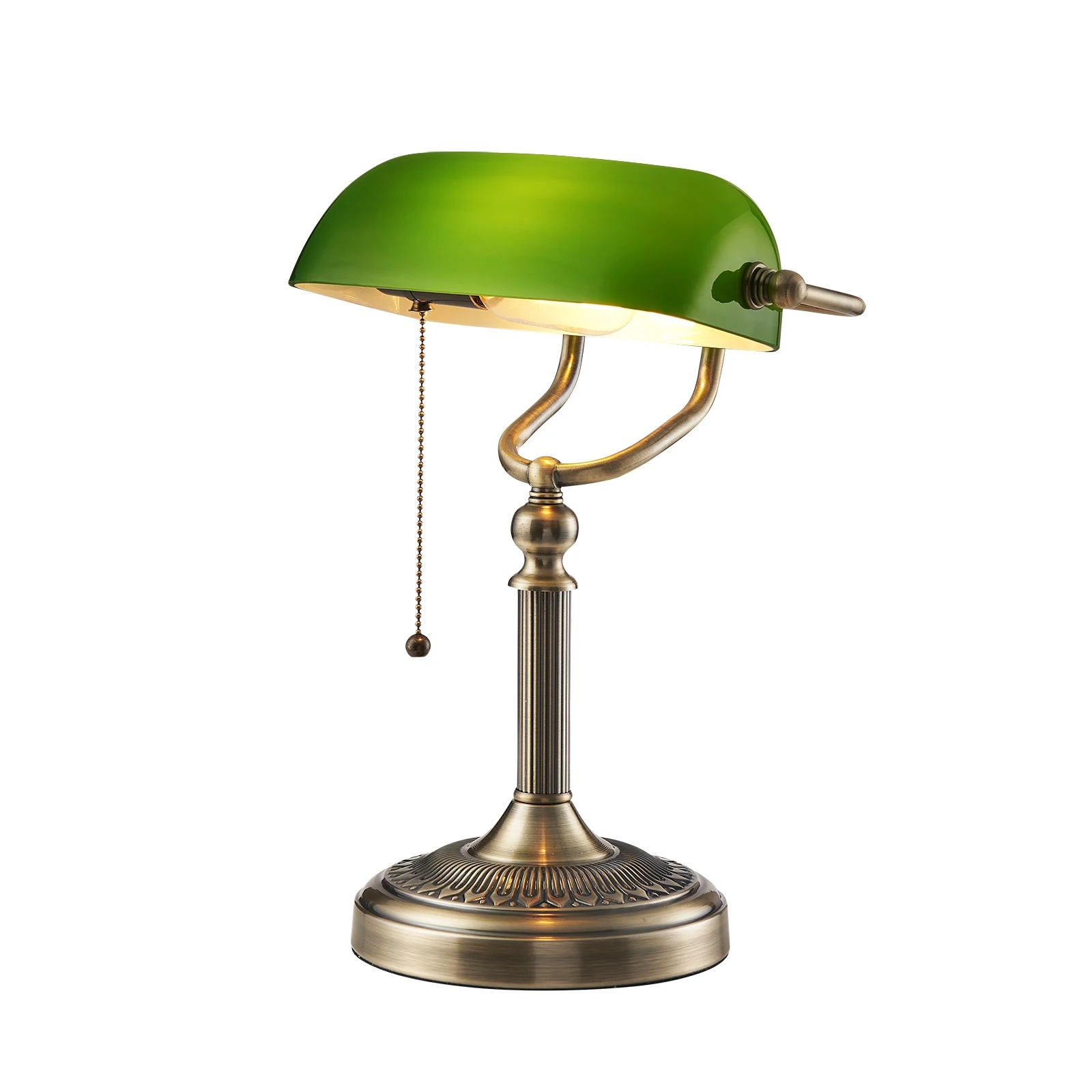 Nieuwe plug-in tafellamp smaragd glas banker lamp met rits schakelaar E27/E26 woonkamer slaapkamer nachtkastje bank bibliotheek tafellamp