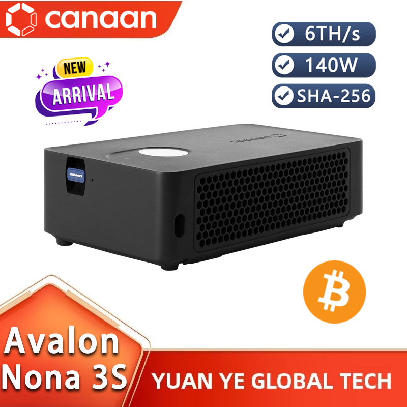 Nieuwe aankomst Canaan Avalon Nano 3S 6Th/s 140W BTC Miner Nieuwe Bitcoin Miner Home Office Heater met PSU voor thuisgebruik Verzending op Feb