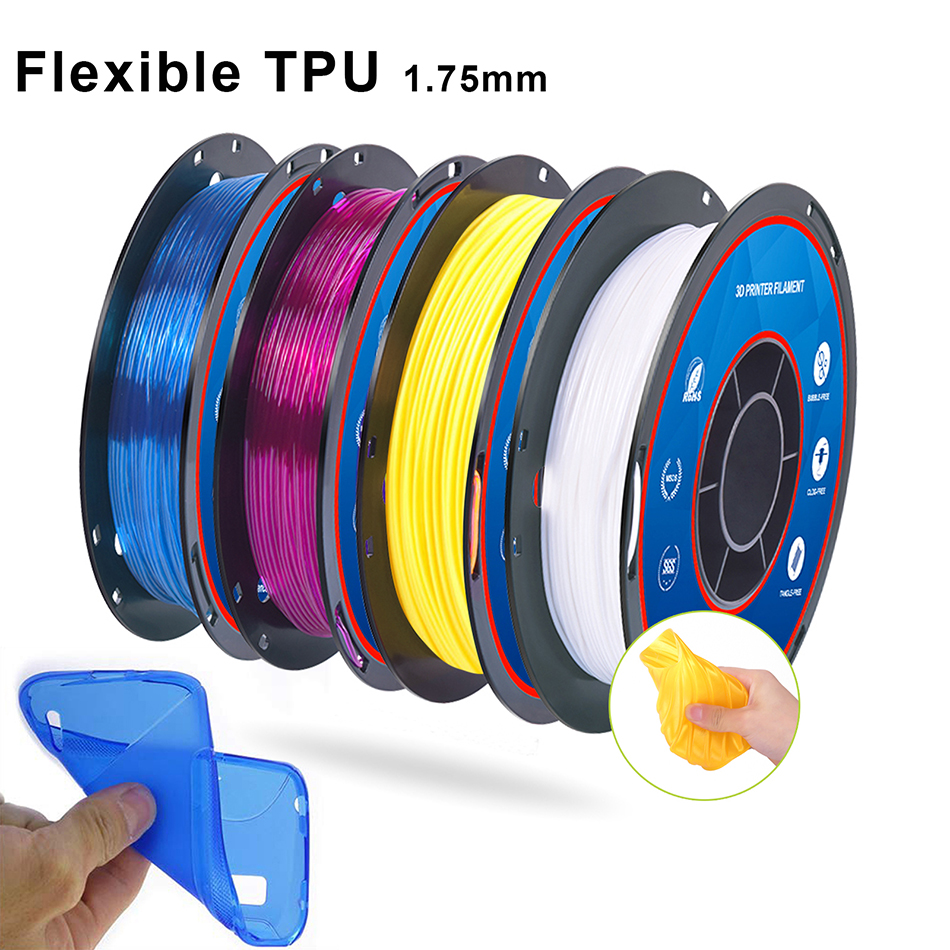 Elastyczny półprzezroczysty filament do drukarki 3D TPU 1,75 mm 200 g Elastyczny materiał TPU Wytłaczany filament 3D Sublimacja