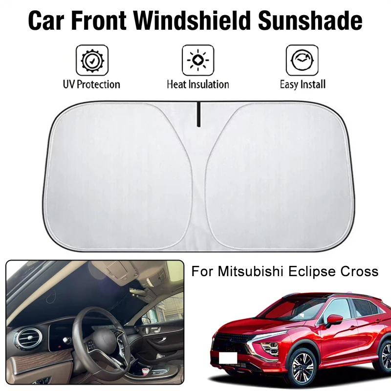 Parasol plegable para parabrisas de coche, bloqueador UV, aislamiento térmico para Mitsubishi Eclipse Cross, accesorios de protección interior