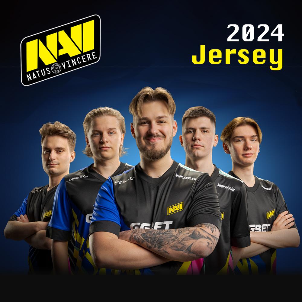 NAVI Esports 2024 Jersey CS2 Major Champions s1mple Uniforme da allenamento T-shirt sportive a maniche corte personalizzabili per uomo e donna