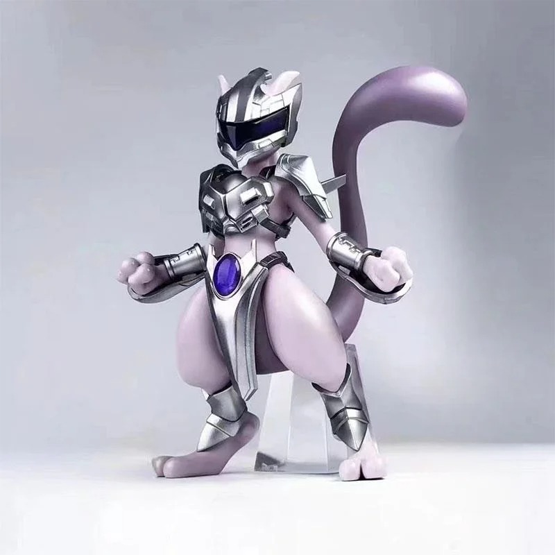 11 см фигурка покемона Mewtwo аниме фигурка сталь Mewtwo крутая фигурка статуя из ПВХ модель украшения игрушки для детей коллекция подарков
