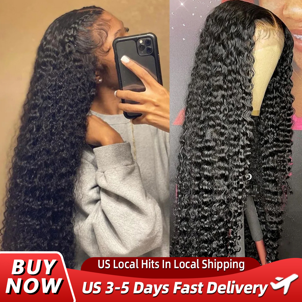 Perucas de Cabelo Humano com Densidade Real de 250%, Ondas Profundas, 13x6, 360 HD, Pré-Prontas, com Renda Frontal, Peruca Cacheada 13x4 para Mulheres, Perucas Frontais com Ondas de Água