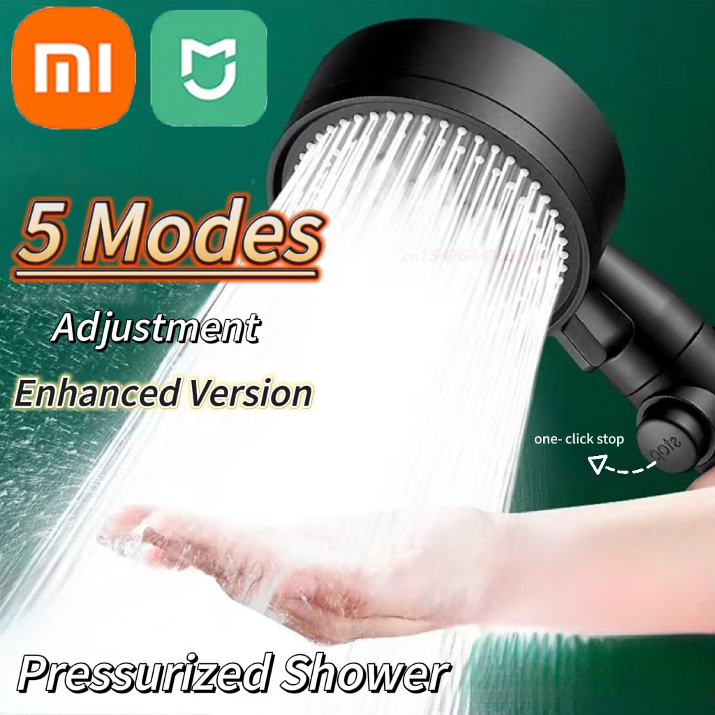 Насадка для душа Xiaomi Mijia, 5 режимов, экономия воды под высоким давлением, регулируемая насадка для душа, ручной спрей, подвесные аксессуары для ванной комнаты