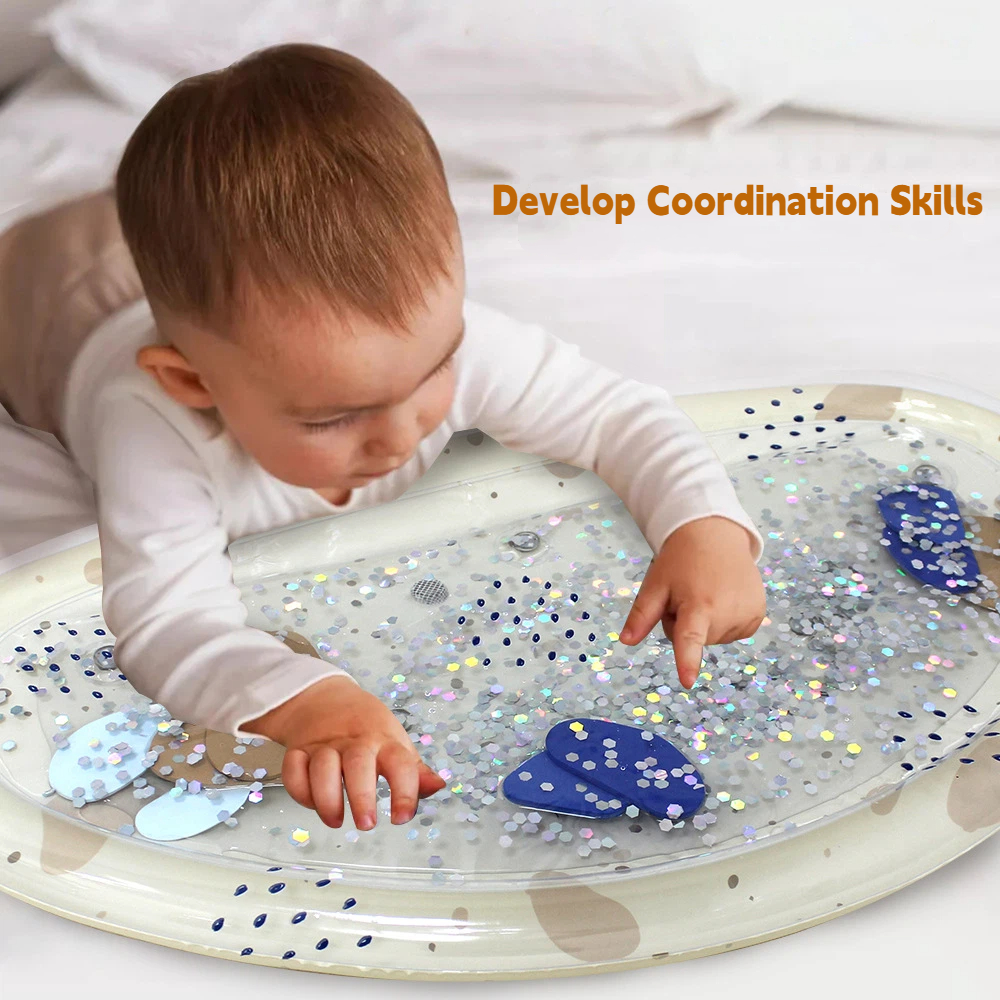 Tappetino gonfiabile per giochi d'acqua per bambini Cuscino per il tempo della pancia del bambino in PVC Tappetino per attività di sviluppo infantile per l'educazione precoce dei bambini
