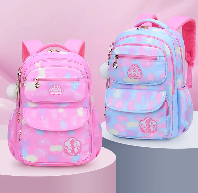 Zaino per ragazza per bambini Borsa da scuola rosa per bambino Zaino per adolescenti Primario Kawaii carino impermeabile