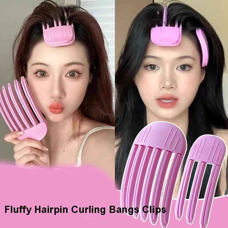 2 Stuks Pluizige Haarspeld Curling Pony Clips Haarwortels Volumizing Haar Clips Set Vrouwen Curling Vaste Clip Mode Volume Haar roller