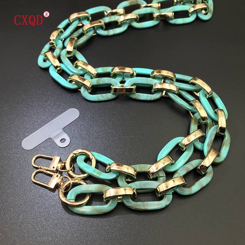 120cm lange Anti-Lost Acryl Handy Handy Zubehör Lanyard Handtasche Anhänger Kleiderbügel Kette für Frauen Männer Schmuck Geschenk im Freien
