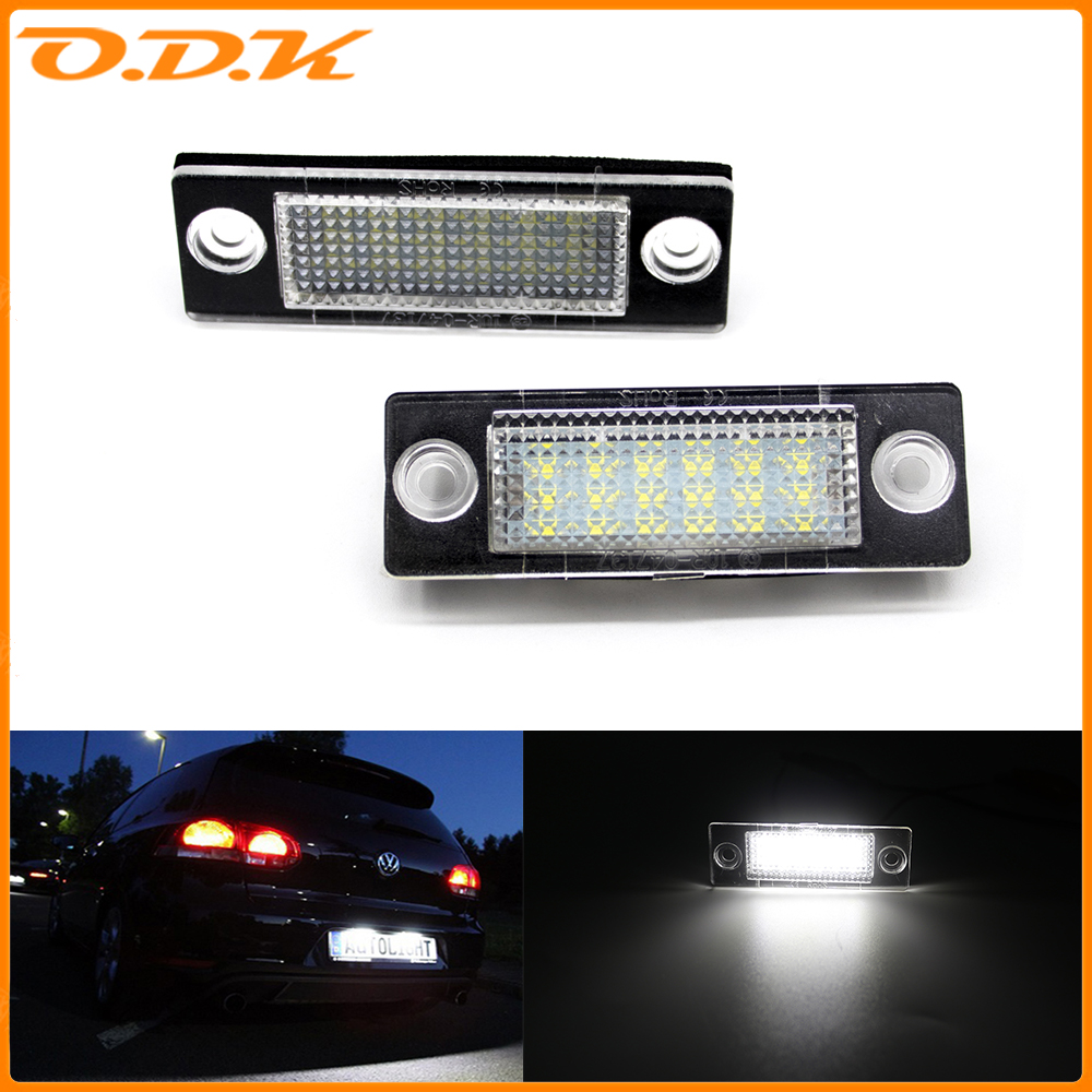 2шт светодиодная лампа освещения номерного знака 3B 5998026   Для VW Passat B5.5 B6 Caddy MK3 Golf Transporter Skoda T5 T6 Touran Jetta