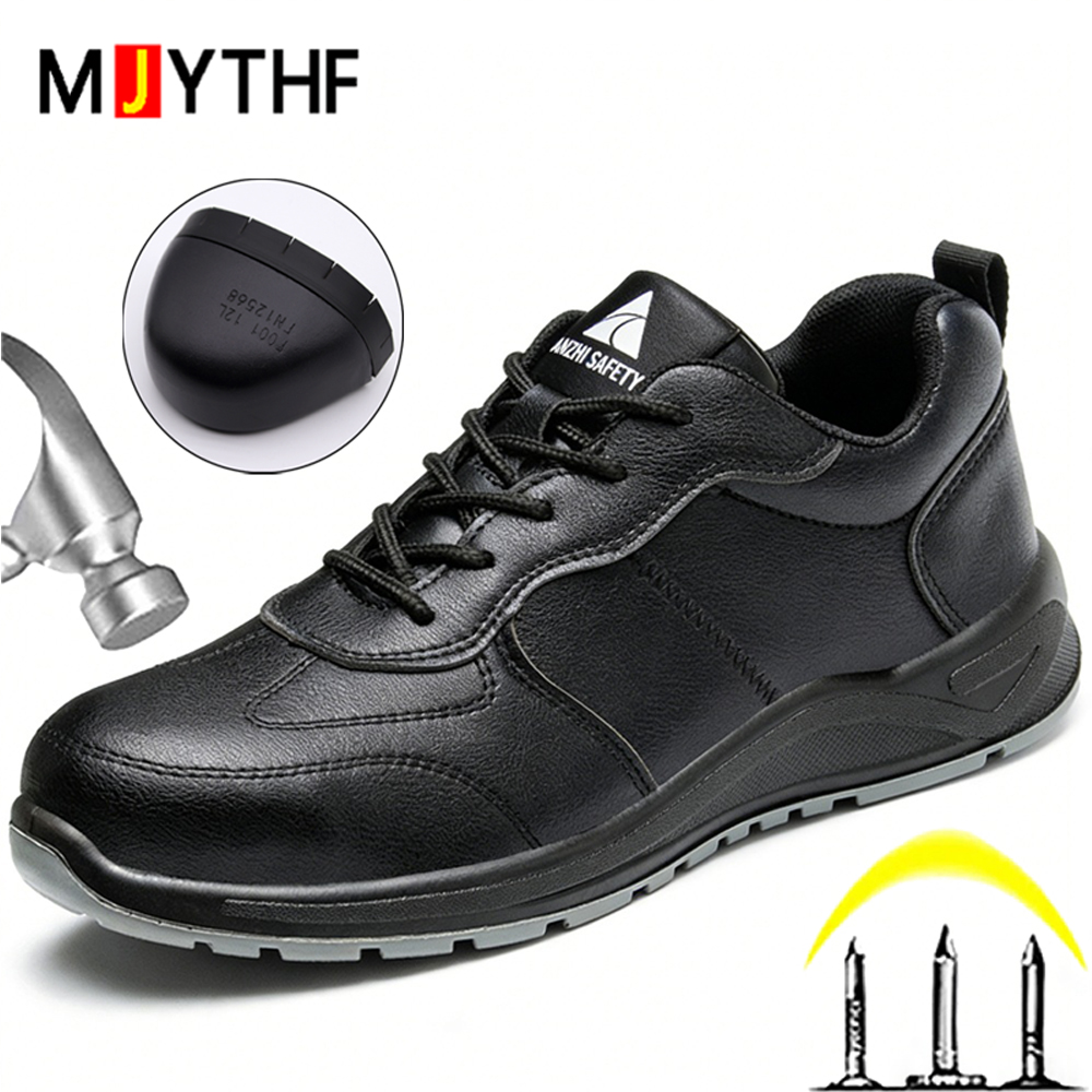 Męskie buty robocze z metalowym podnoskiem, wodoodporne, niezniszczalne sneakersy robocze, męskie buty antyprzebiciowe, obuwie ochronne.