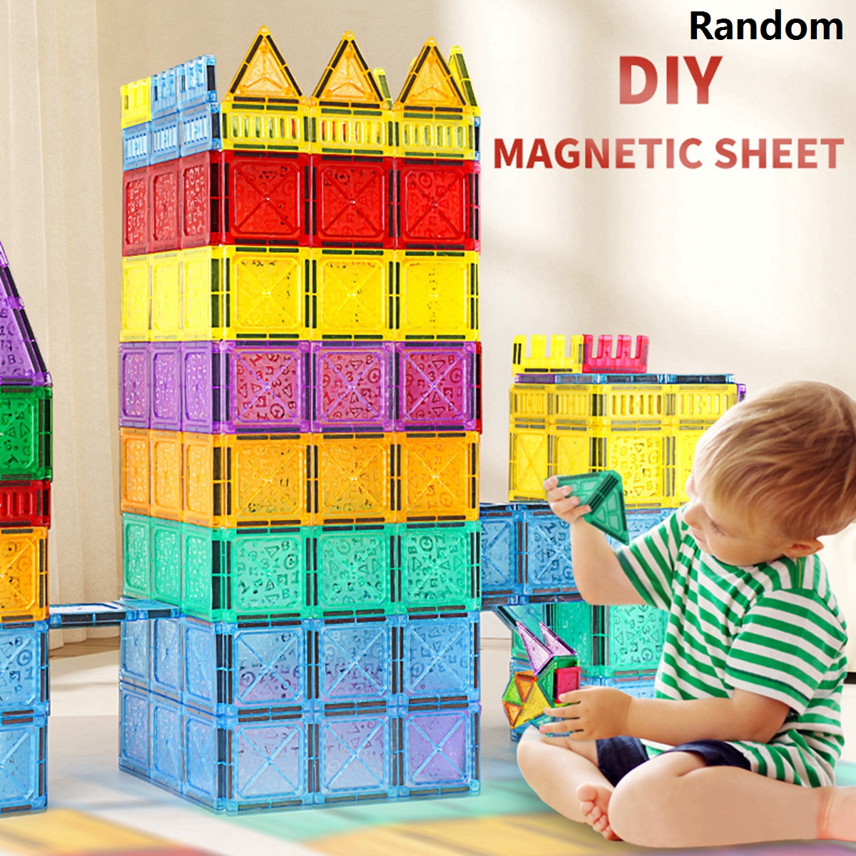 Магнитная плитка для детей 3-5 лет 4-8 лет Магнитные игрушки для детей 3, 4, 5, 6 7 8+ лет Магнитные строительные блоки для мальчиков и девочек Preschoo
