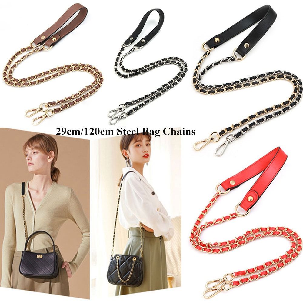 Metal High-end Shoulder Strap Adjustable Length Strap Replacement Shoulder Strap Golden Balls Chain Non-fading Chain