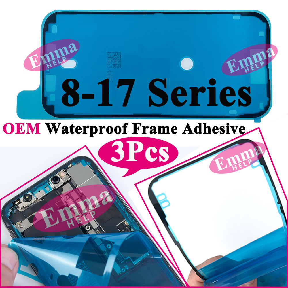 3 шт. водонепроницаемая клейкая лента для ЖК-экранов iPhone 17 Pro Max / 16 / 15 Plus / 14 / 13 / 12 / 11, OEM-уплотнитель рамки