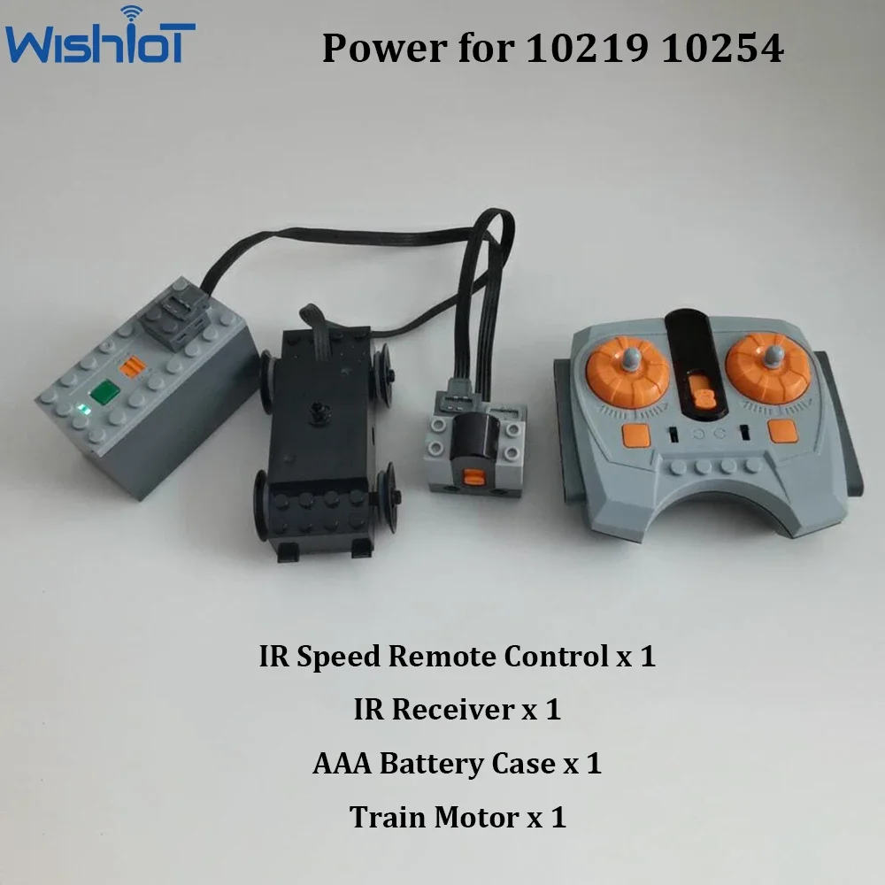 ทางเทคนิค MOC Power ฟังก์ชั่น 88002 รถไฟชุดมอเตอร์ legoeds เข้ากันได้กับ 10219 10254 ความเร็ว IR รีโมทคอนโทรล 8879 8884