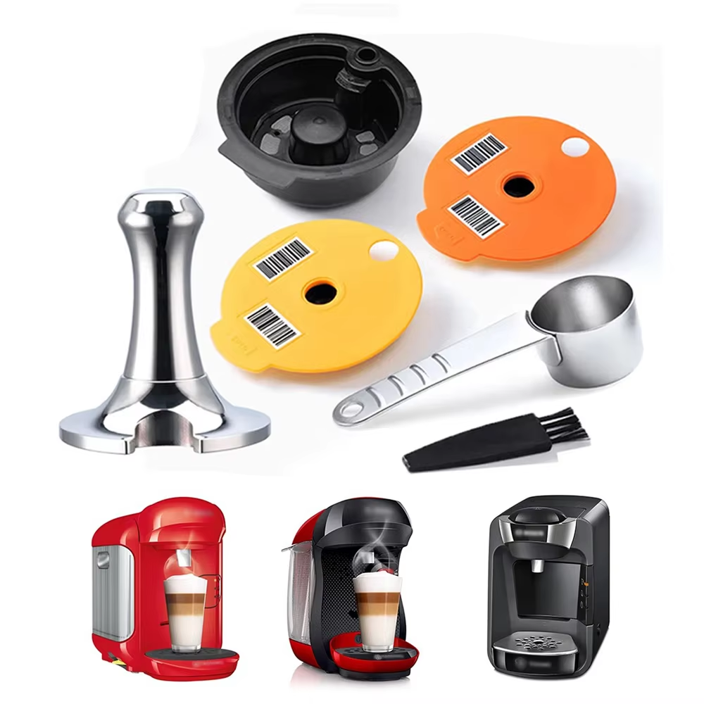Многоразовые капсулы для кофе iCafilas для капсул для кофе Bosch Tassimo, силиконовая крышка, экологически чистая