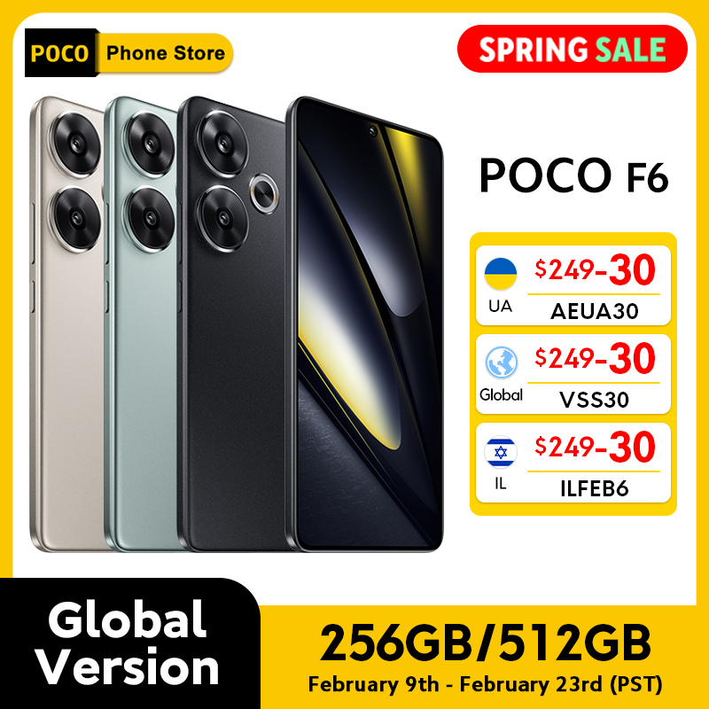 Смартфон POCO F6 глобальная версия Snapdragon ® Турбозарядка 8s Gen 3, 90 Вт, 5000 мАч, аккумуляторная батарея