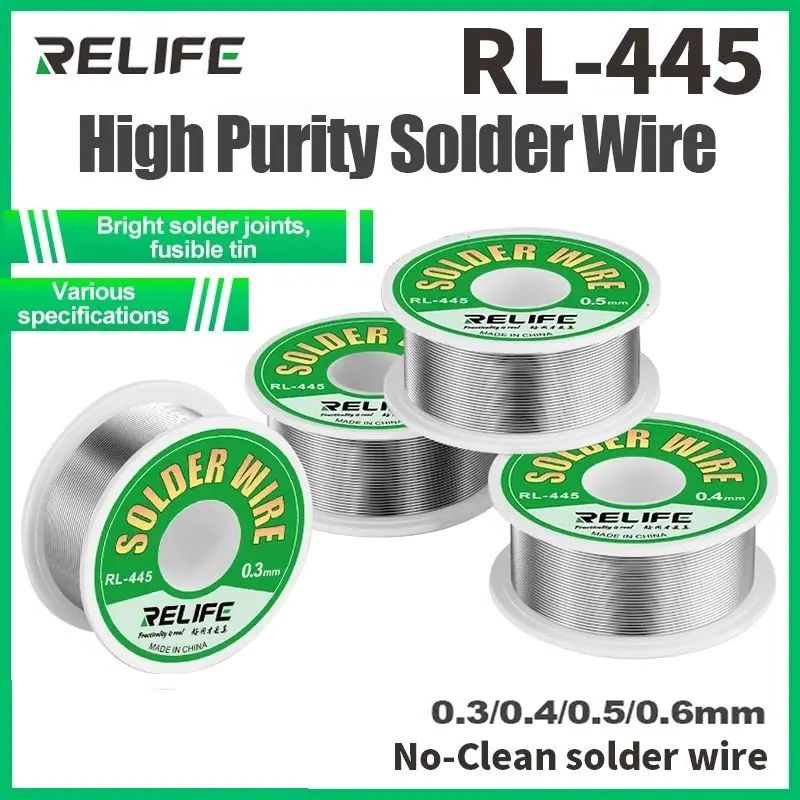 RELIFE RL-445 0.3/0.4/0.5/0.6 ミリメートル高純度ロジンコアはんだワイヤ携帯電話電子部品修理はんだワイヤツール