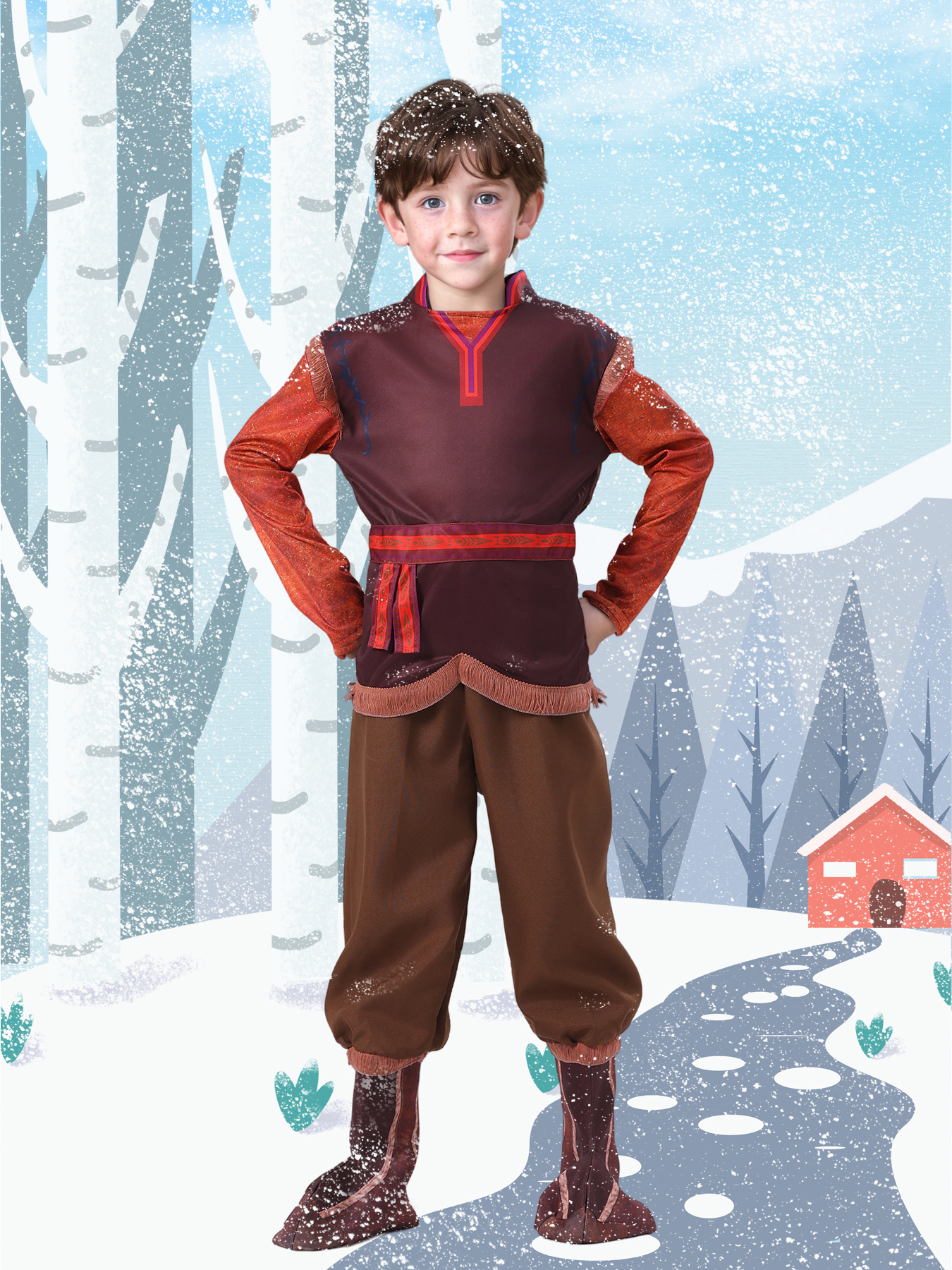 Kind Jungen Royal Ice Master Brave Kristoff Kinder Lieblingsfilm Charakter Kostüm Halloween Party Cosplay Kostüm