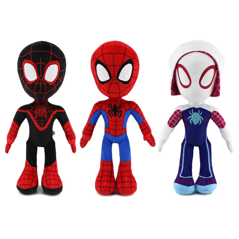 32CM Anime Avengers Spiderman Plüschtiere Into the Spider-Verse Gwen Peter Parker Noir Puppen Weiches Stofftier für Kinder Geschenk