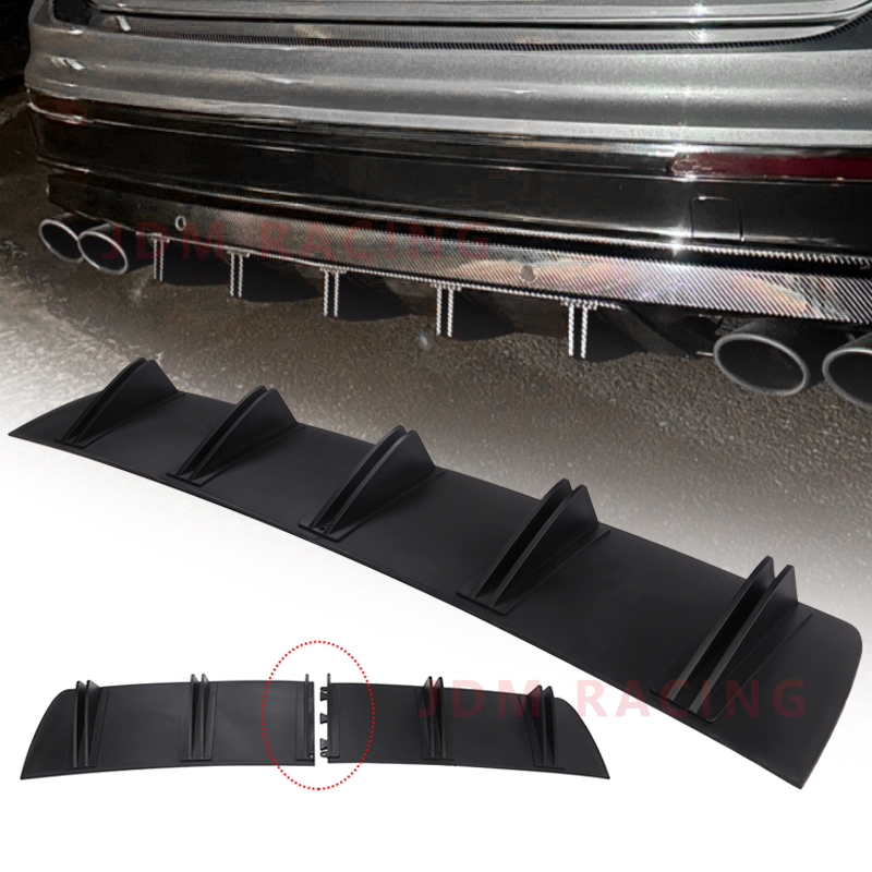 Uniwersalny tylny zderzak samochodowy ABS Podwójne skrzydło Tylny zderzak Shark Chassis Fin Style Zakrzywiony zderzak Dyfuzor antykolizyjny 2 w 1