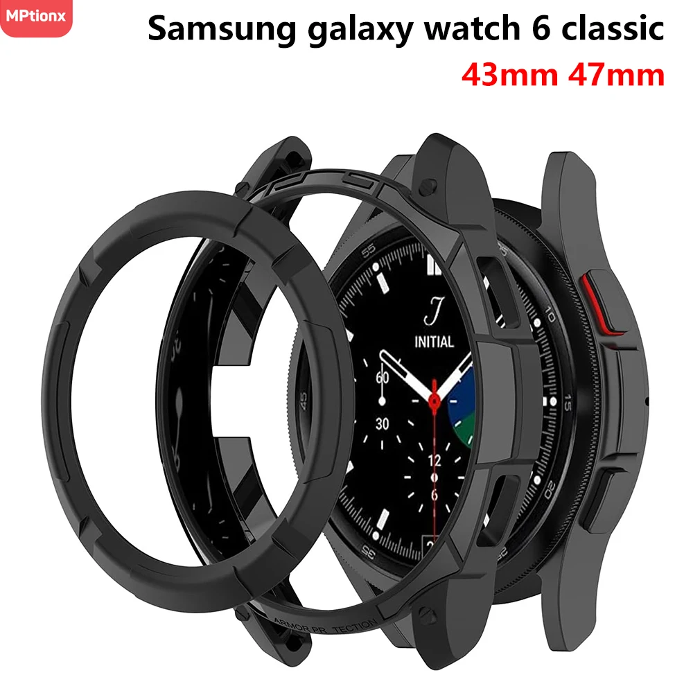 Funda para Samsung Galaxy Watch 6 Classic 43mm 47mm funda protectora de TPU para Samsung Galaxy Watch 6 Classic 47mm 43mm Accesorios