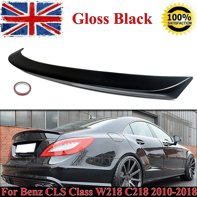 Para MERCEDES CLS W218 C218 AMG estilo alerón de maletero trasero 11-18 negro brillante
