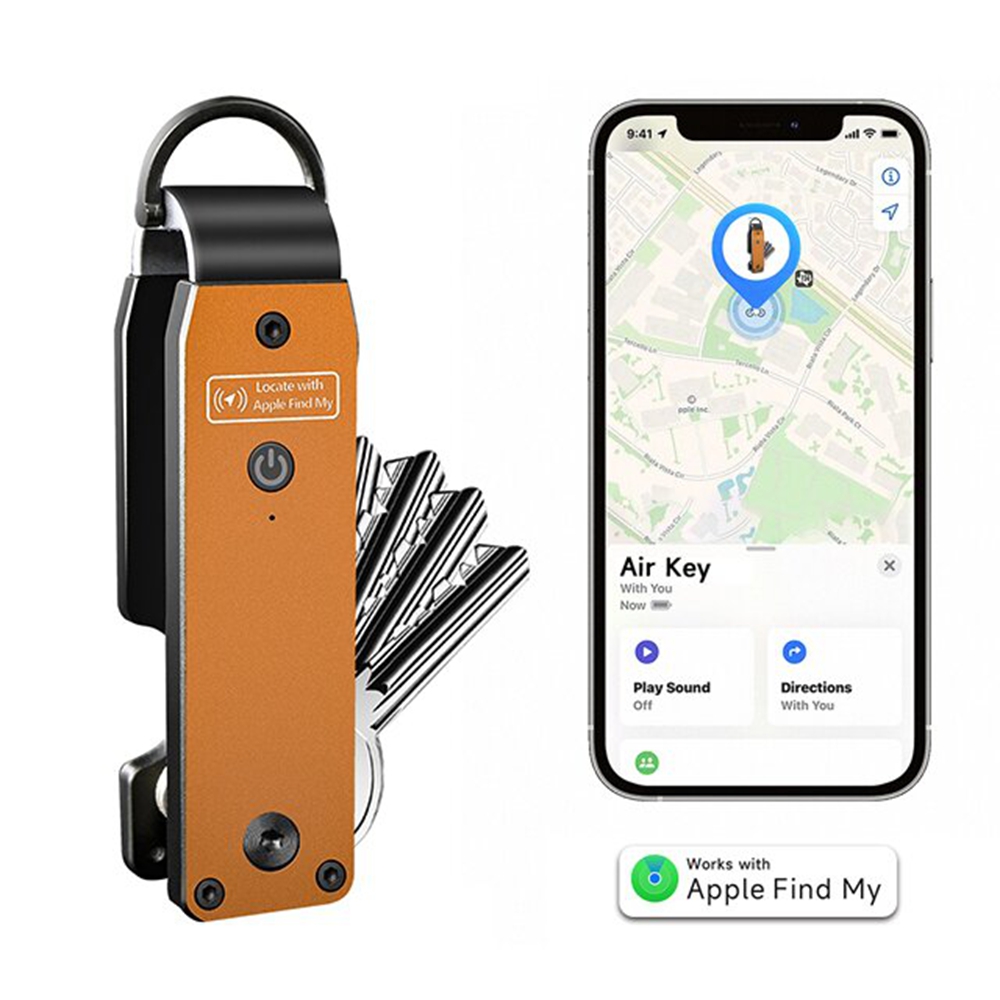 Встроенные чипы AirTag, вмещают 2-6 ключей, автомобильные брелоки с GPS-трекером, устройство для поиска ключей, держатель для ключей для мужчин и женщин, (только для iOS)