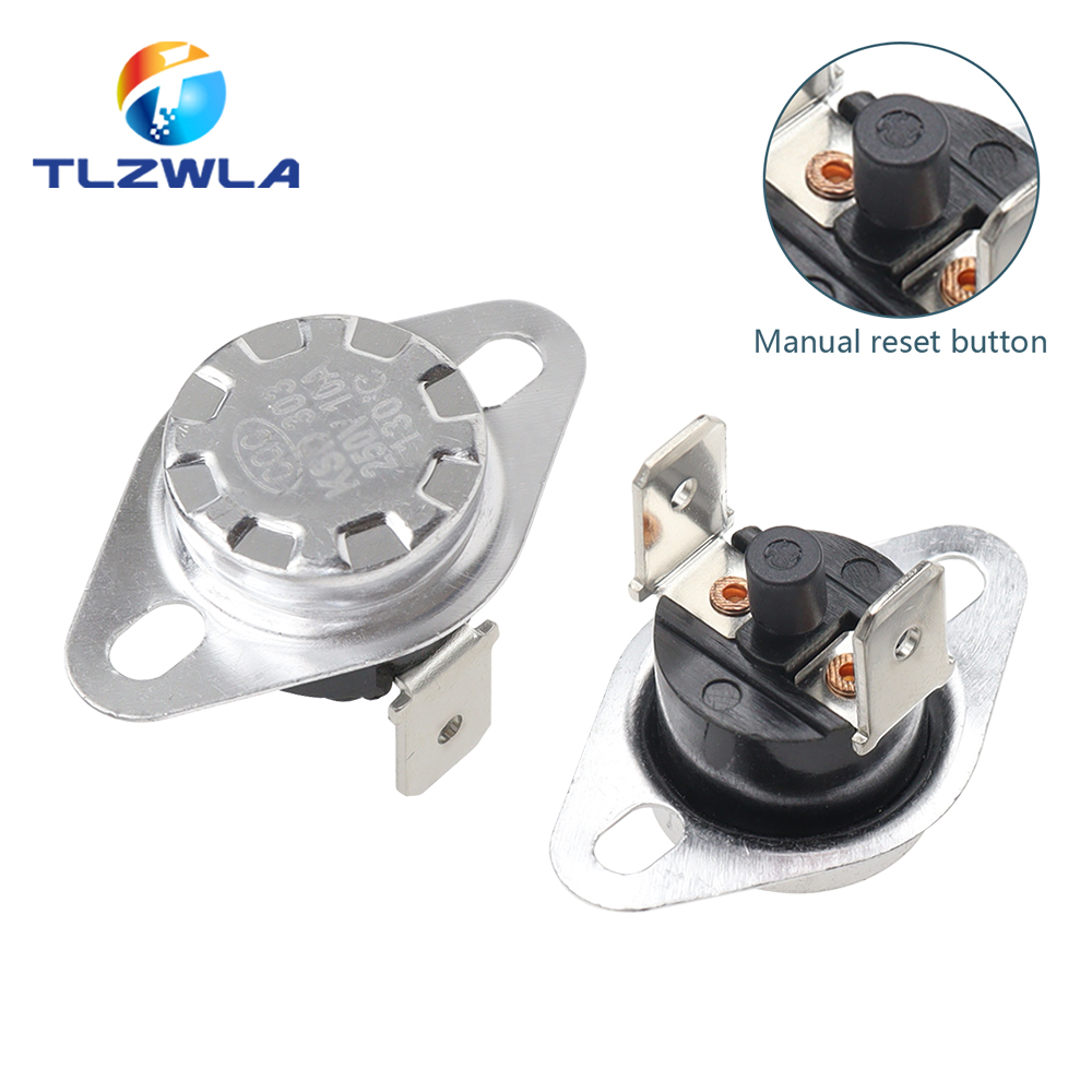 1PCS KSD301 KSD303 10A 45 150 C Degrees Celsius Manual Reset Thermostat Normally Closed Temperature Switch Temperature Control