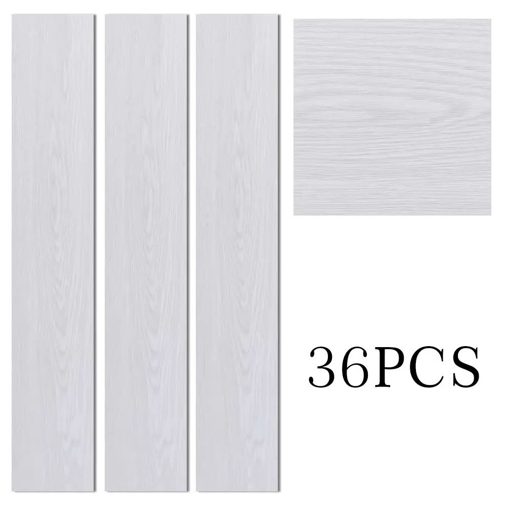 Terjangkau papan kayu PVC lantai goresan & tahan air kayu realistis instalasi kupas dan tempel, 91.5x15.2cm