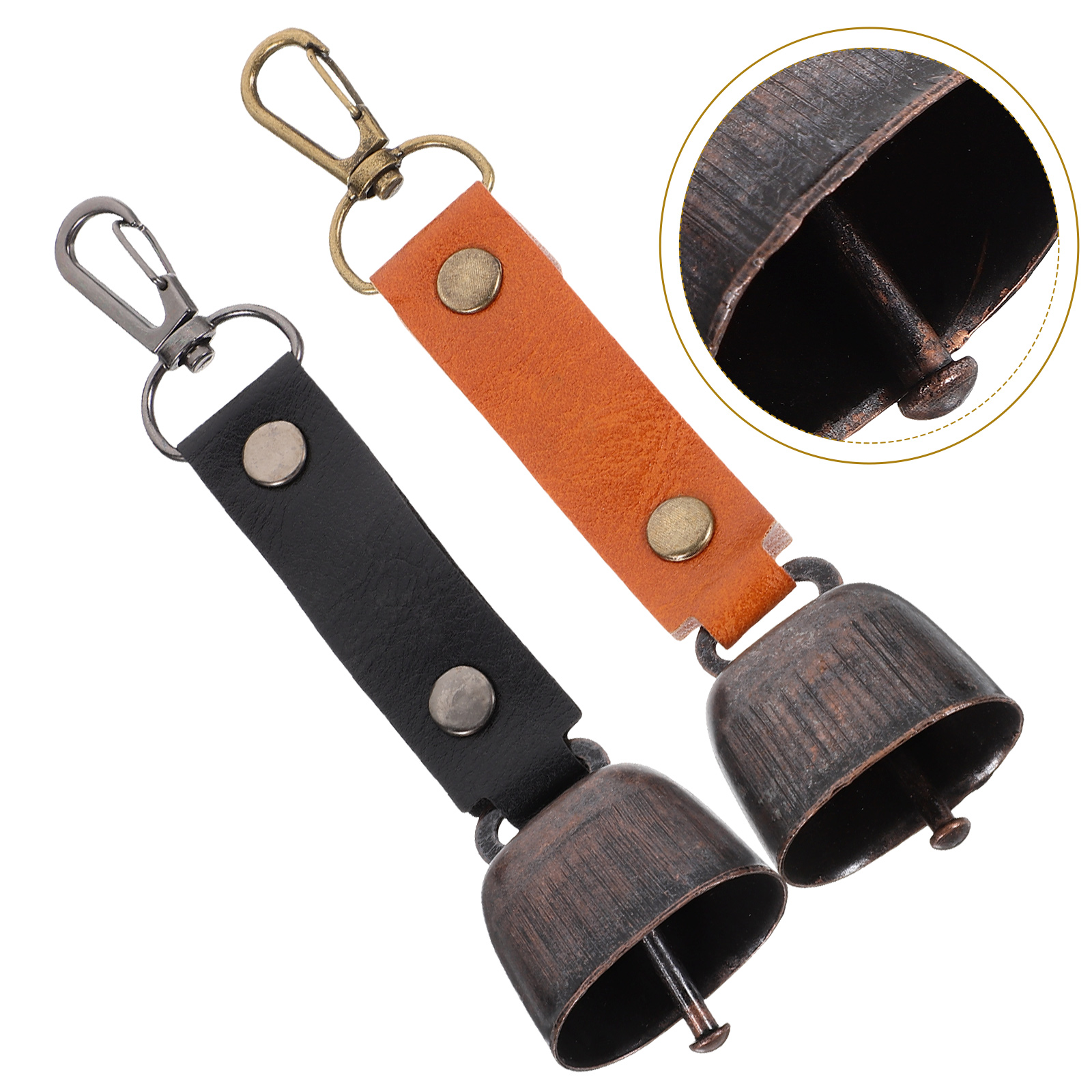 2 Pcs Outdoor Bell Pendant Loud Emergency Whistles Button Buttons Sensor Cow Small Bear Bells