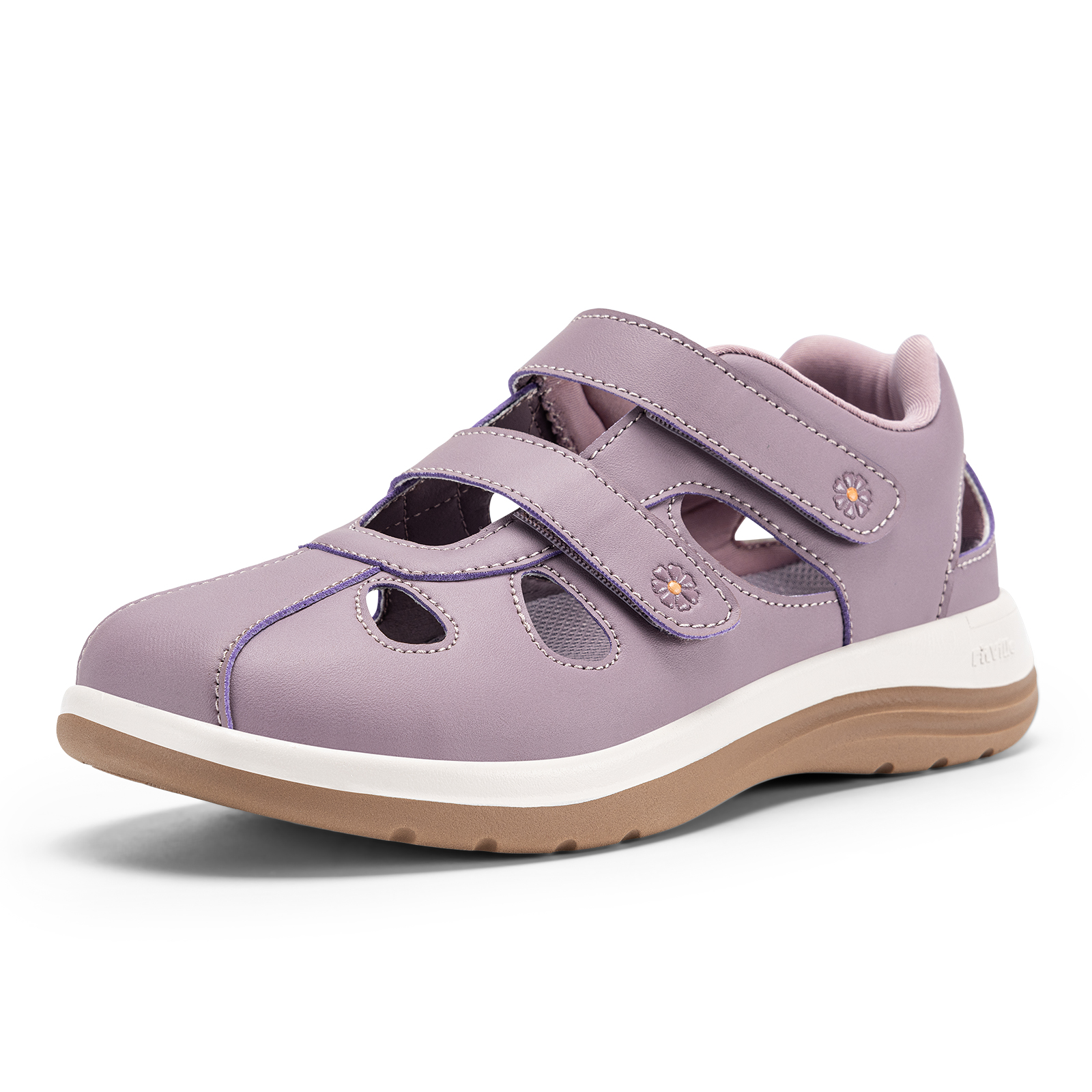 Sandali Estivi FitVille da Donna, Sandali Ortopedici Larghi, Scarpe Comode per Camminare con Supporto per l'Arco Plantare, Ciabatte per Piedi Gonfi e Diabetici