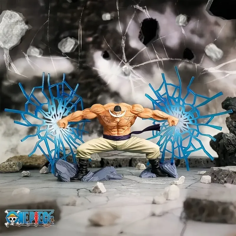 Figurine Anime One Piece Whitebeard, Hadiah Premium One Piece, Adegan Perang Summit, Ornamen Meja, Mainan Anime Trendi, Hadiah Ulang Tahun