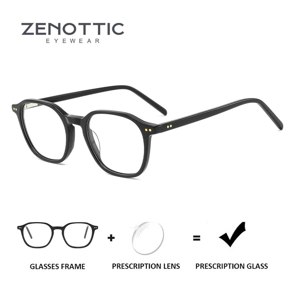 ZENOTTIC Trend Acetat Quadratische Brillen Für Frauen Stilvolle Anti Blau Licht Photochrome Progressive Optische Brillen