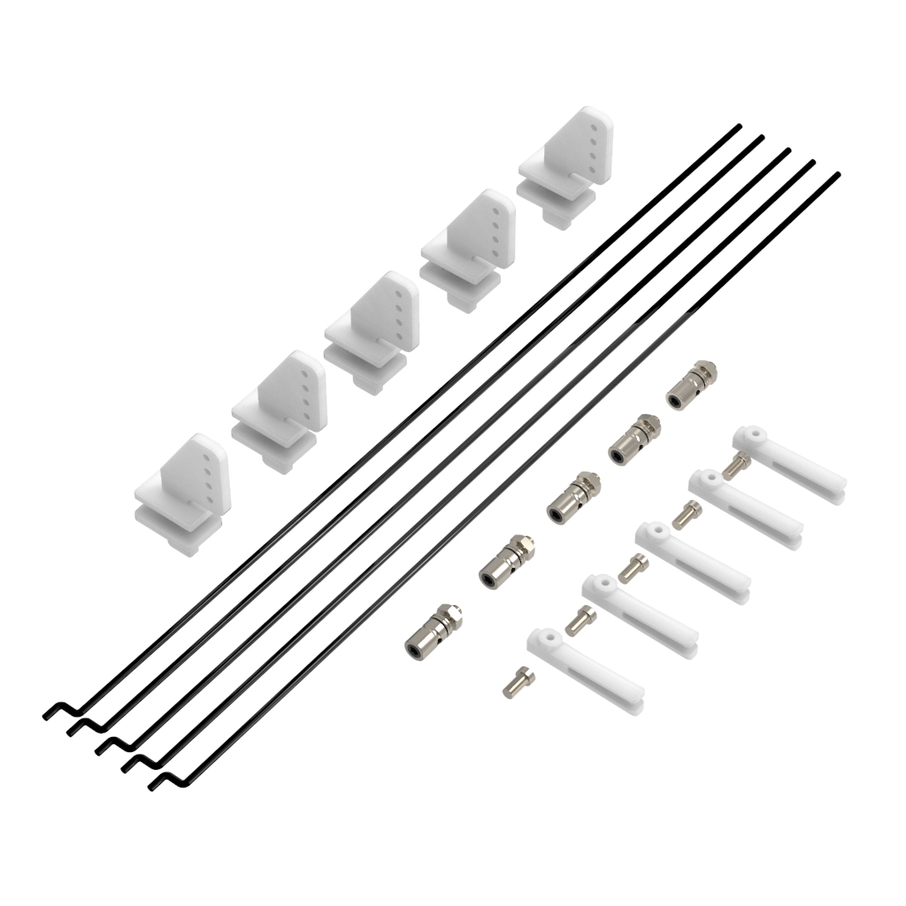 Bocinas de Control de avión RC, 20x11mm + 1,2x21mm, horquilla + conector de varilla de empuje, tapón de conexión de 1,3mm + 1,2x180mm, piezas de varillas de empuje estilo Z de acero