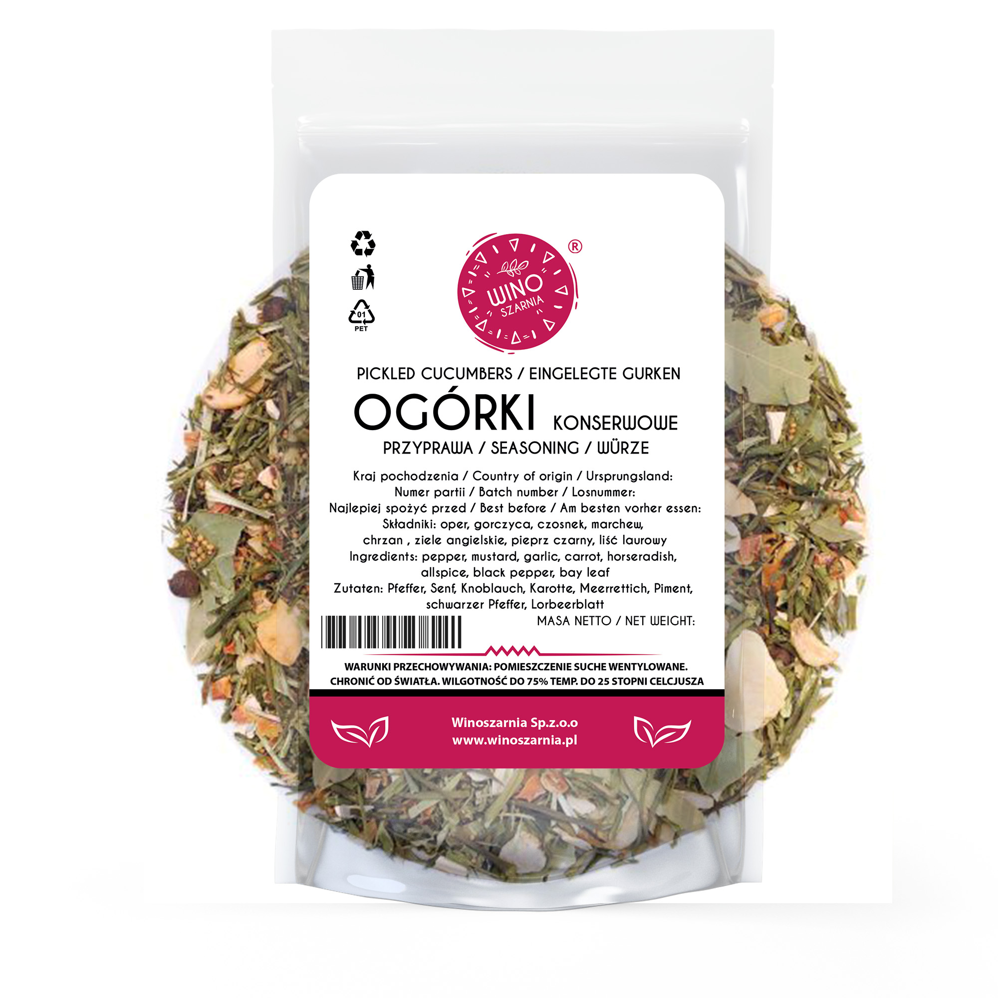 Condimento para encurtar pepinos en conserva-1kg
