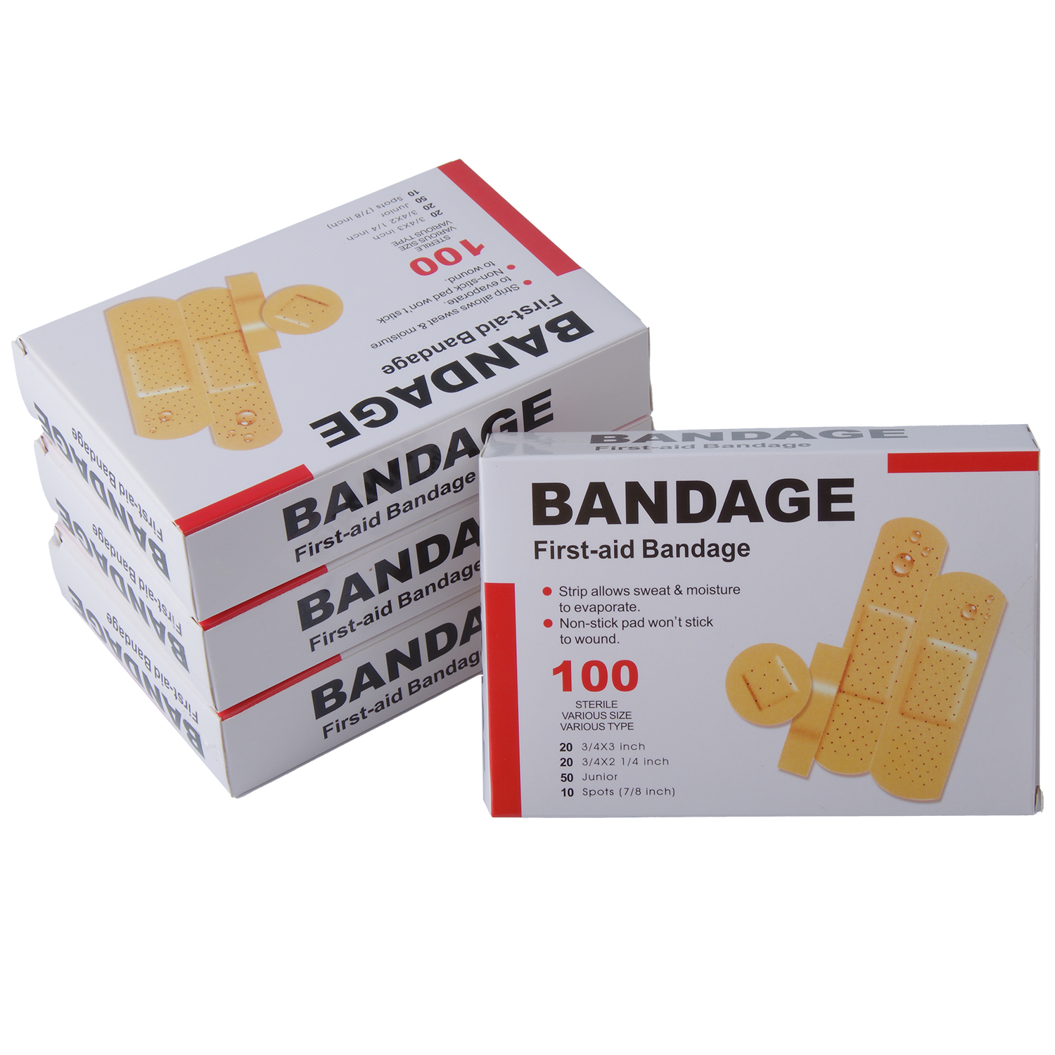 100 pçs/set Bandagem Do Bebê À Prova D' Água Respirável Adesivo Gesso Hemostasia Ferida Adesivo Curativo Bandita Banditas para Crianças
