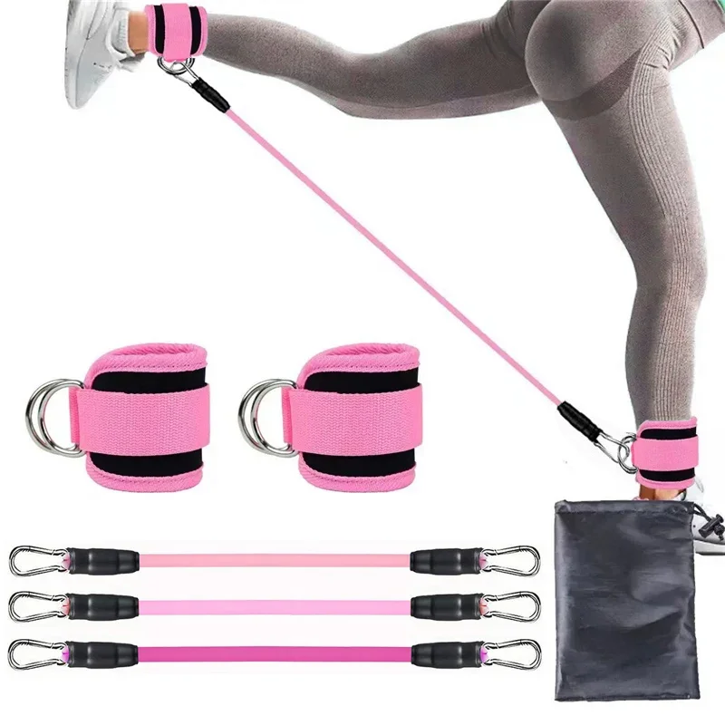 Correas de tobillo, conjunto de bandas de resistencia, equipo de ejercicio para entrenamiento físico, peso del tobillo, banda elástica de Yoga para gimnasio, hombre y mujer