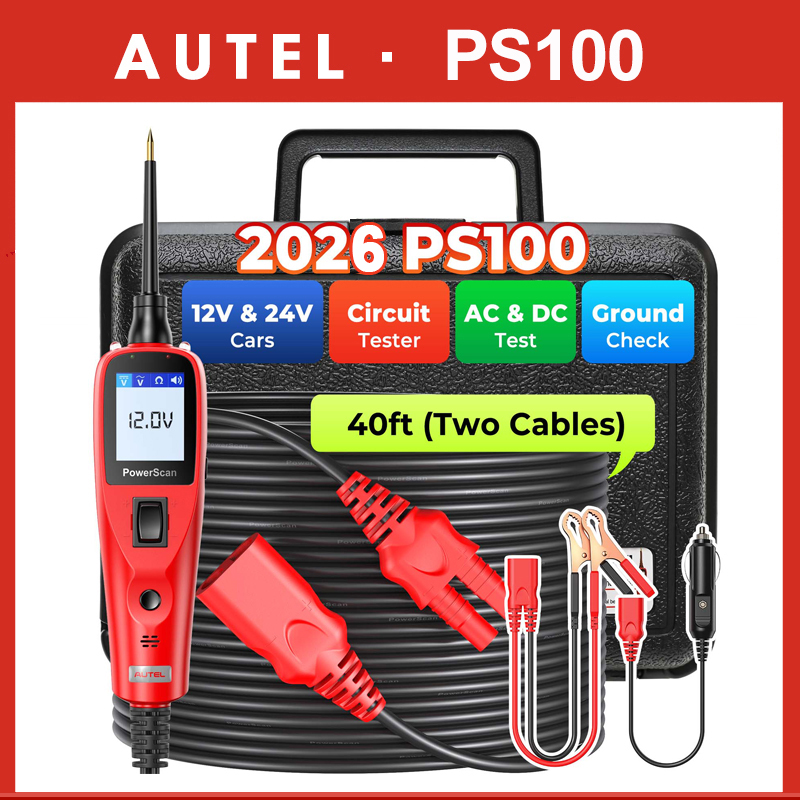 Autel PS100 PowerScan Электрический автомобильный тестер цепей Инструмент 12 В 24 В АВОметр Диагностический инструмент