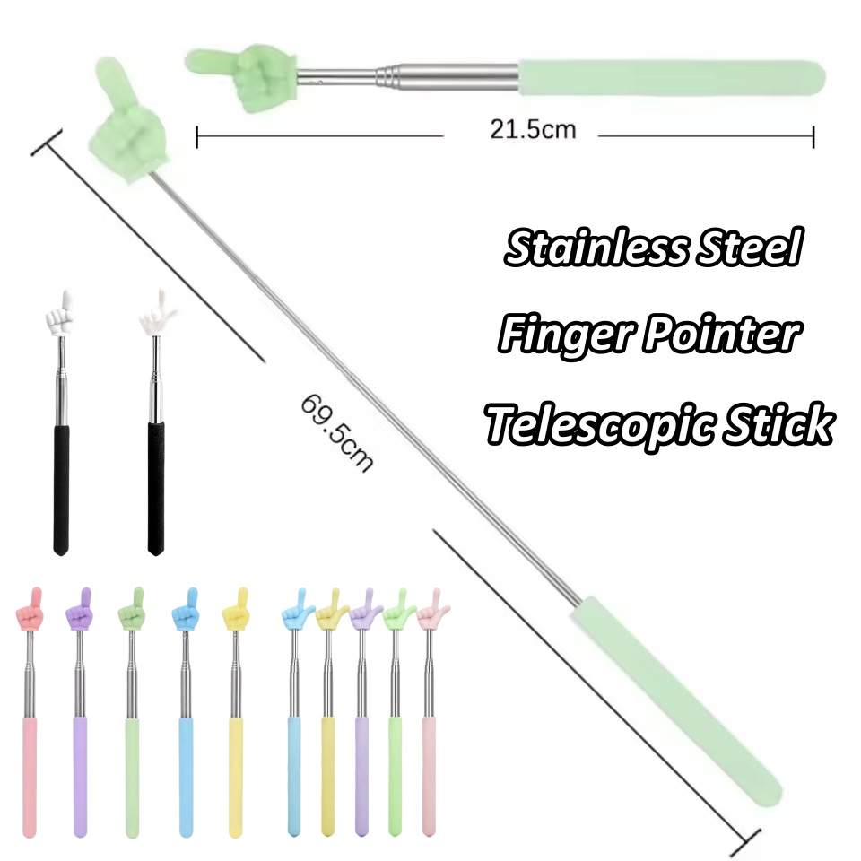 StainlessSteel Telescopic Classroom Finger Pointer Teaching Pointer Telescopic Rod Classroom Whiteboard Blackboard Pointer Stick