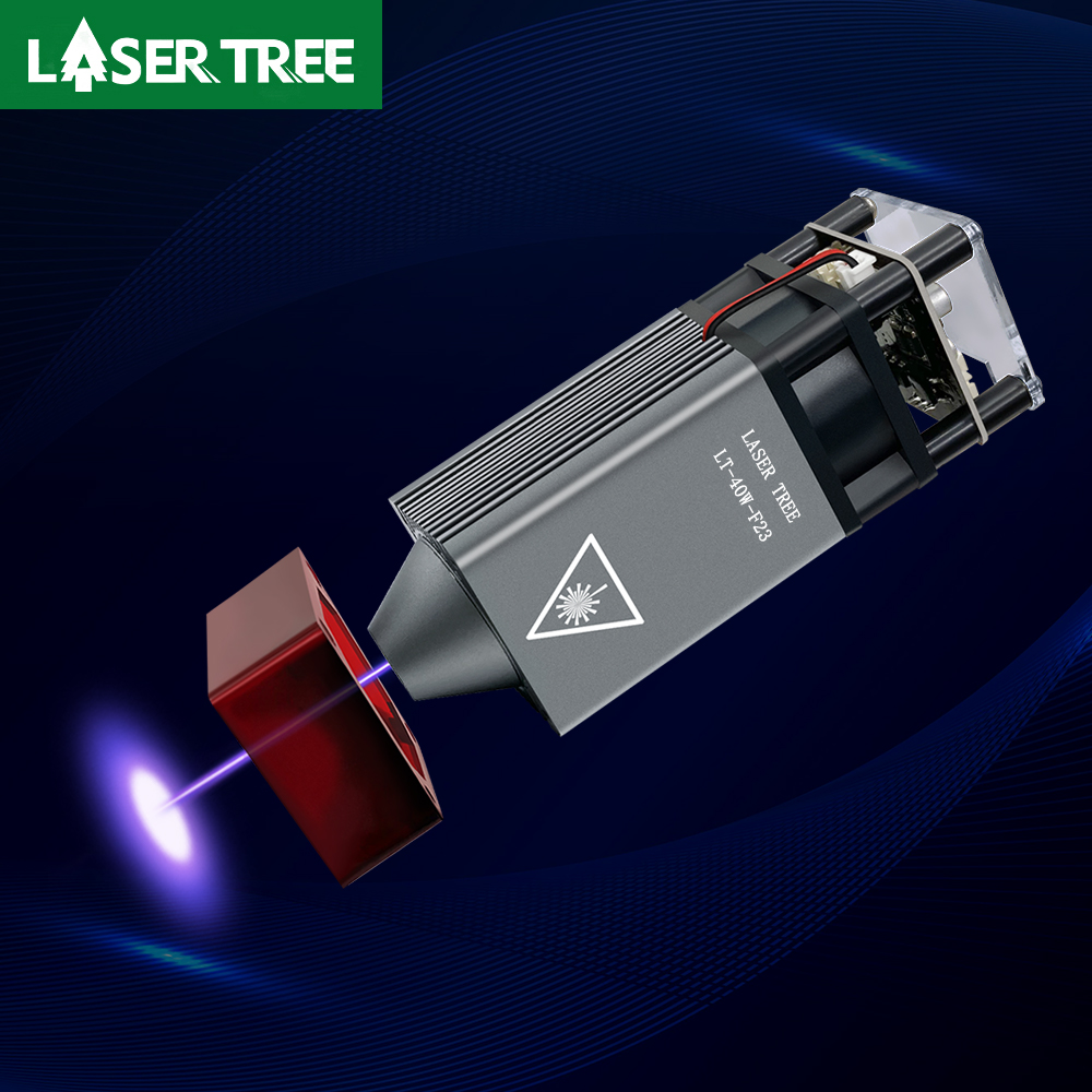 LASER TREE 5 Вт лазерный модуль с фиксированным фокусом 450 нм TTL лазерная головка синего света для DIY лазерная гравировка с ЧПУ режущий станок инструменты по дереву