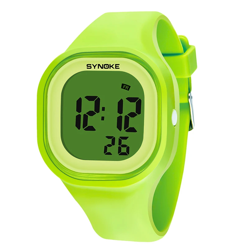 SYNOKE-reloj Digital para niños y niñas, pulsera deportiva, resistente al agua, para estudiantes y niños mayores de 12 años