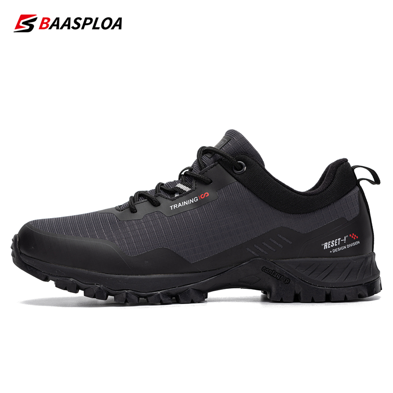 Baasploa Scarpe da viaggio da trekking antiscivolo e resistenti all'usura da uomo Sneaker da esterno impermeabile alla moda Scarpe sportive da uomo comode