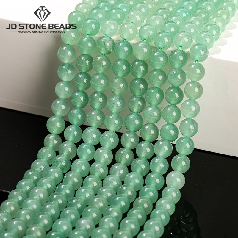 Penjualan Laris Aksesori Manik-manik Bundar Aventurine Hijau Alami untuk Pembuatan Perhiasan DIY Menjahit Kalung Anting Gelang