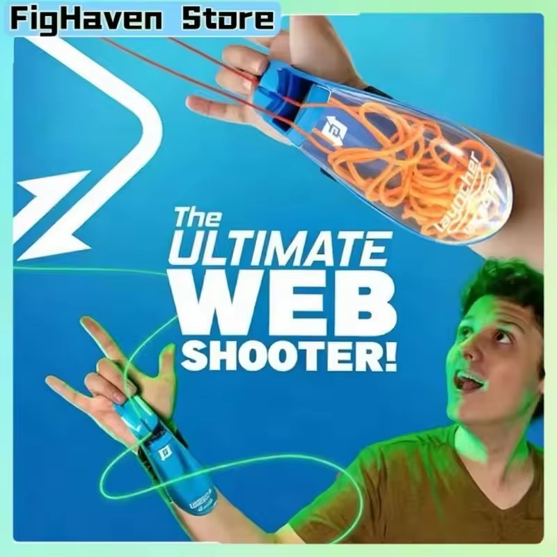 NEU minous Seil-Launcher-Armband, Fliegendes Seil-Schießgerät, Automatischer Rückstoß, Leuchtendes Interaktives Spielzeug für Jungen und Mädchen, Geschenk