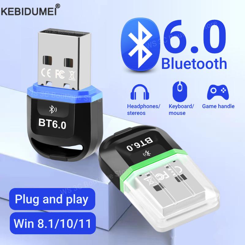USB Bluetooth 6.0 адаптер передатчик приемник Bluetooth 6.0 ключ беспроводной USB адаптер для мыши клавиатура динамик музыка