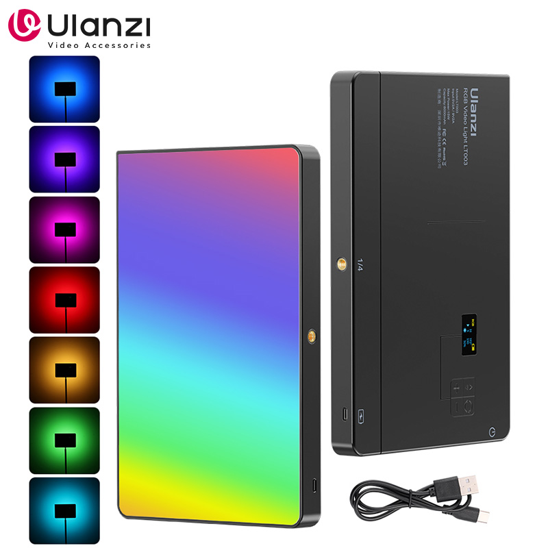 Ulanzi LT003 LED Video Light RGB Panel Light 2500-9000K CRI 95+ 8000mAh Światło wypełniające do transmisji strumieniowych wideo Tiktok Youtube