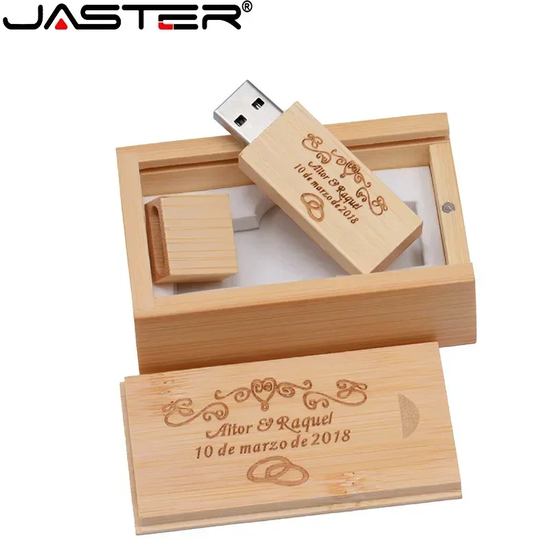 JASTER индивидуальный деревянный USB-флешка с логотипом клиента, 8 ГБ, 16 ГБ, 32 ГБ, U-диск, флэш-накопитель, фотоГРАФИЯ, свадебные подарки