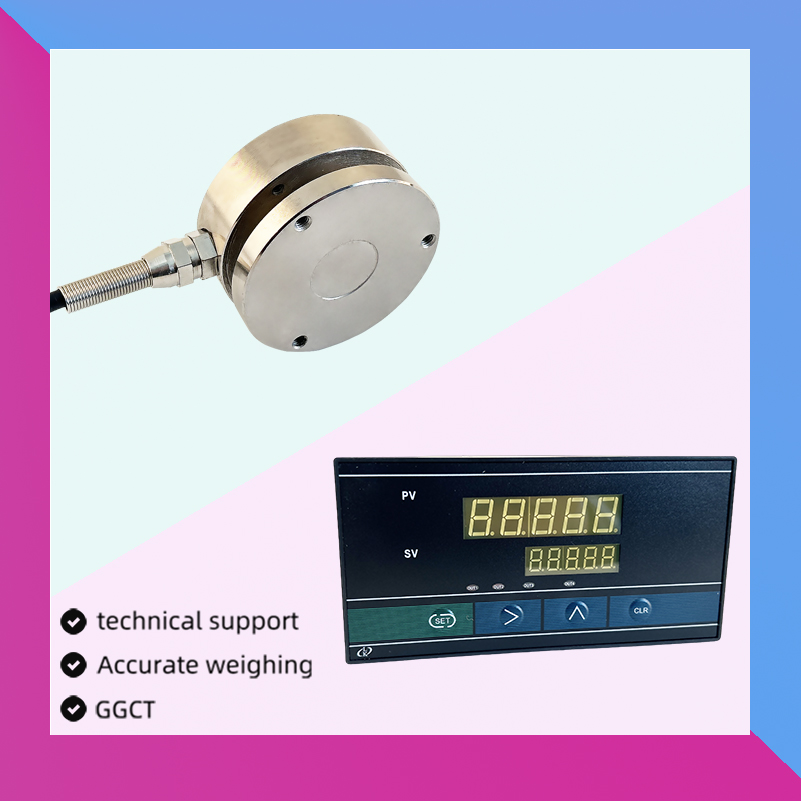 58 mm vlakke membraan gewichtssensor load cell met indicator display instrument voor onderwijs wetenschap technologie krachtschaal