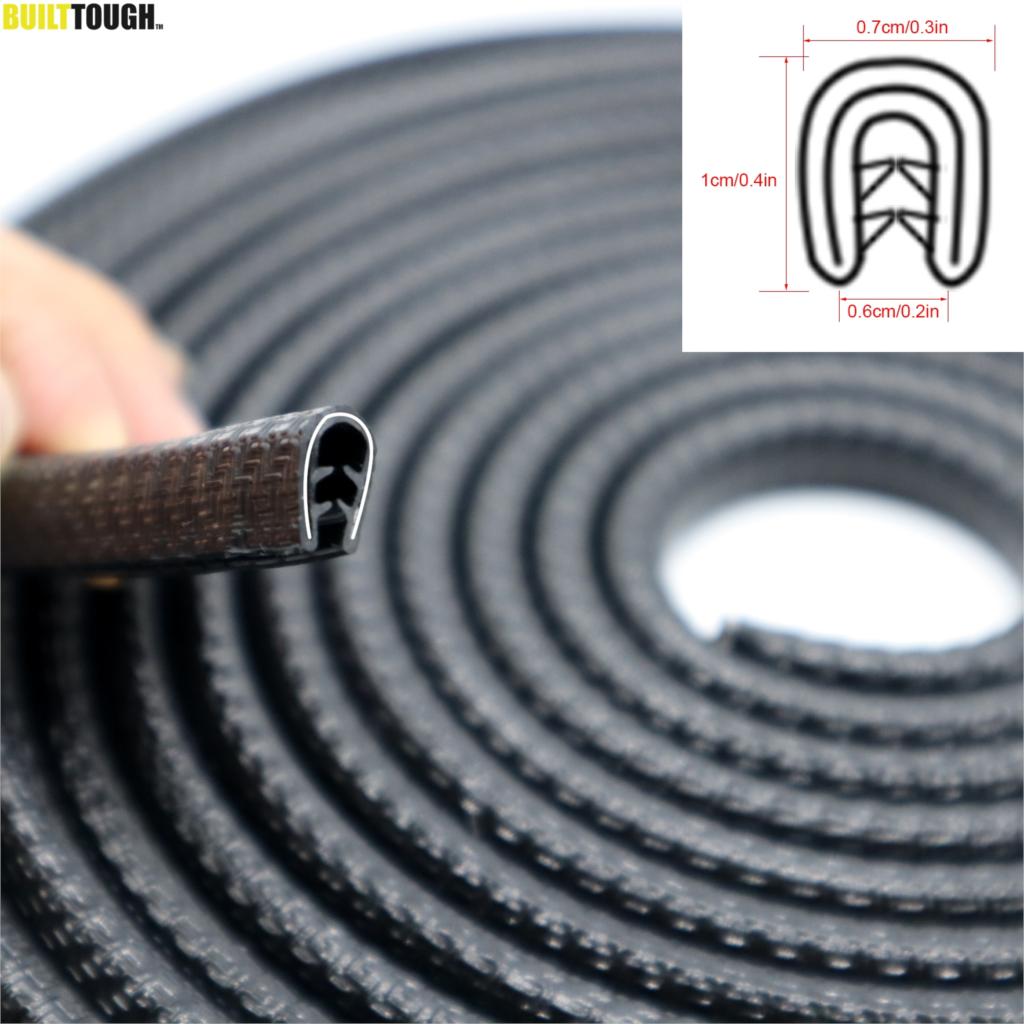 Protector Universal contra arañazos para borde de puerta de coche, tira de sellado para capó de motor, embellecedor de tapa de maletero, decoración de protección de sello de goma, 5M/16 pies